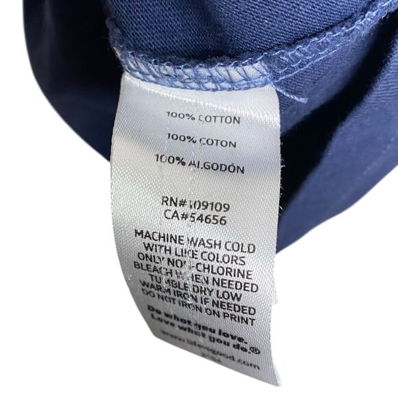 Life Is Good T-Shirt Womens L Blue Wine Glass Vintage Short Sleeve Crew Neck NWT - Picture 11 of 12